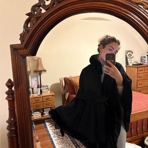 Black Ellen Tracy shawl coat